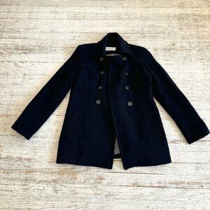 Calvin Klein wool peacoat in Navy